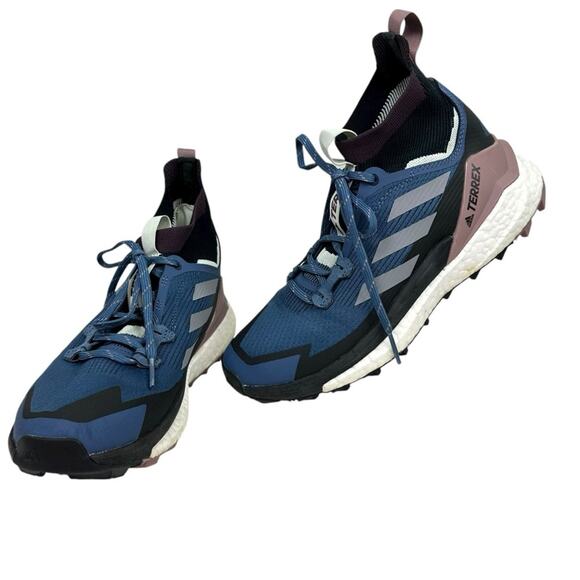 Adidas Terrex Free Hiker 2 Hiking Sneakers Shoes Blue Black Mauve Size 8